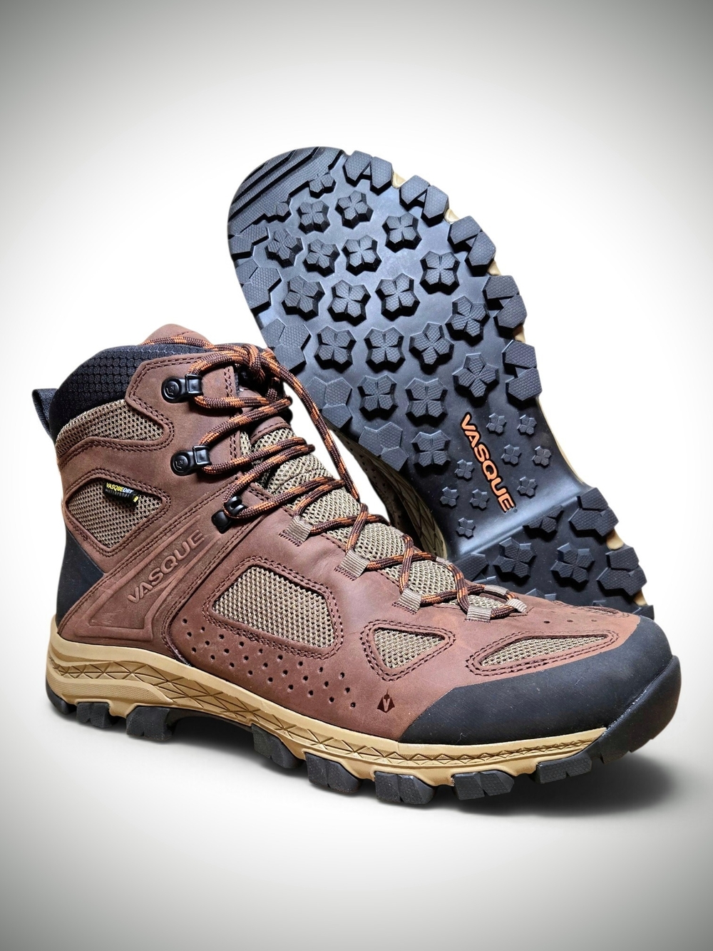 NEW $180 Vasque Men's 14 Breeze 7742 Leather Waterproof Hiking Boots Brown